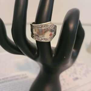 Vintage Hand Forged Silver Spoon Ring Size 5.5
